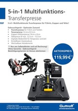 5-in-1 Multifunktionspresse-Transferpresse T-Shirt Tassen Kappen TellerGEBRAUCHT