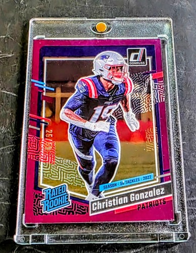 2023 Panini Donruss CHRISTIAN GONZALEZ Rated Rookie Pink Optic Preview /50