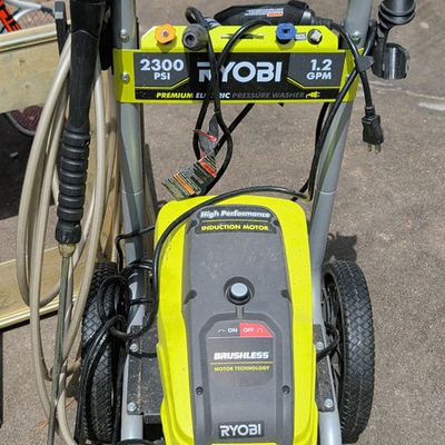#ad RYOBI 2300 PSI 1.2 GPM Electric Pressure Washer Brushless Induction Wheeled $175.00