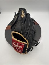 Rawlings, Elite. 12inches baseball glove Black Leather Gelite Pro Design