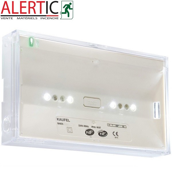 Kaufel Brio+ 400L A boîtier d'évacuation 400 lumens à LED autonomie longue durée