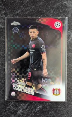 2025-26 Topps Chrome UEFA Claudio Echeverri #84 RC Black XFractor /10 Leverkusen