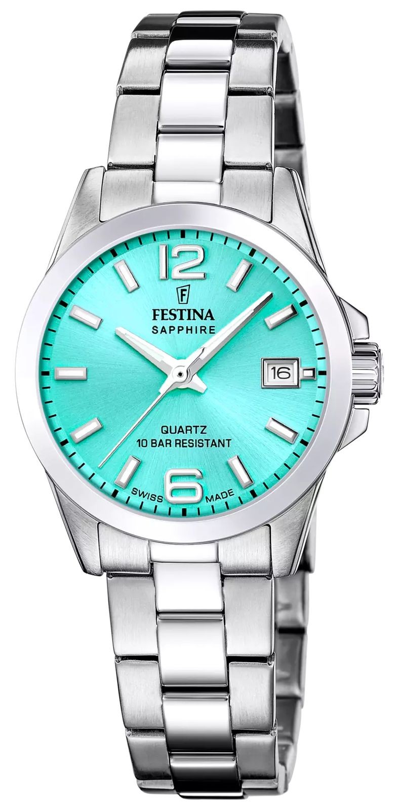 Festina Swiss Made Classic Quartz (29.5mm) Blue Sunray Dial / Stainless