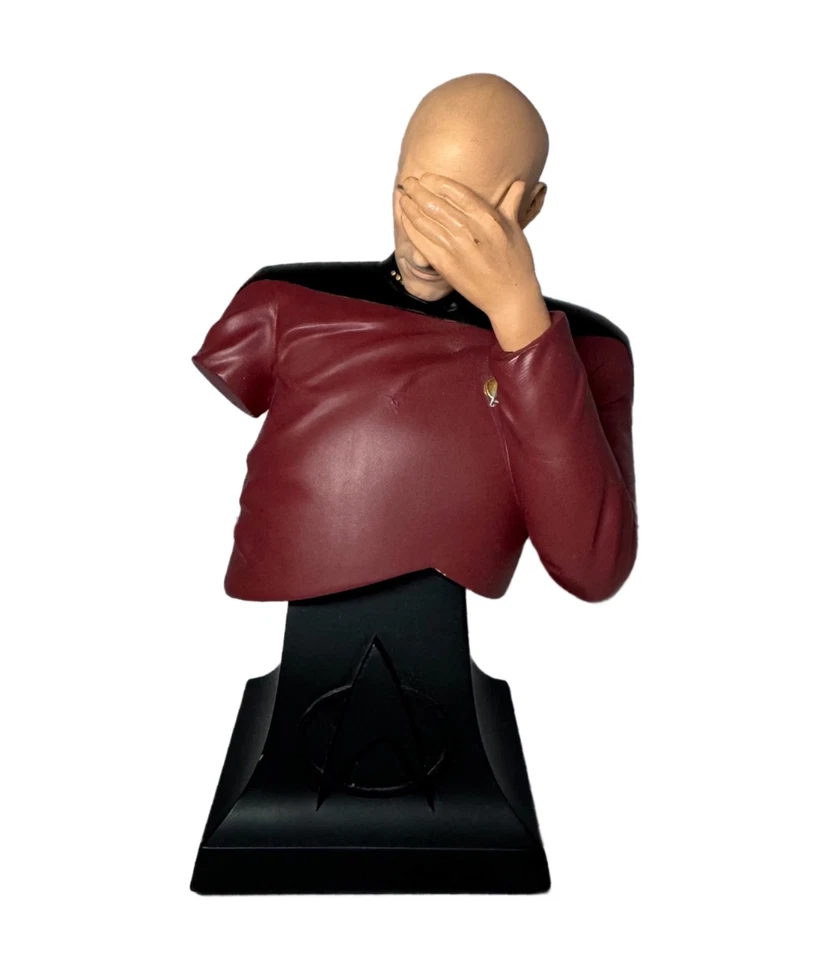 Picard Facepalm Busto Icono Héroes Edición RARA o Prototipo #24/?? VARIANTE NEGRA Foto 2 de 4