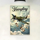 1pc Yuengling Beer P51 Mustang Vintage Tin Metal Signs -8x12 Inch Rustic Brewer