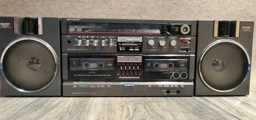 Vintage Sharp GF-700ZD Radio Cassette Recorder Stereo Works Rare See Description