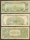 1950 C $50, 1999  $5, 2013 $1 US Federal Reserve Star Note Currency Replacements — photo 3