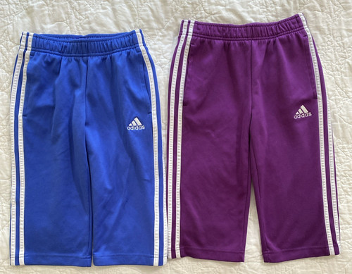Lot of 2 - Youth girl's adidas 3 Stripe Capri Sweatpants, Medium 10/12