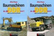 Meyer: Baumaschinen in der DDR Bd 1+2 Bildband/Bagger/Raupen/Kipper/Krane/Buch