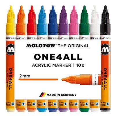 One4All 127HS Acryl Marker Basic-Set 1 (2,0 mm Strichstärke, hochdeckend und ...