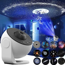 Night Light Galaxy Projector Rotate Planetarium Lamp Starry Sky Projector 360°