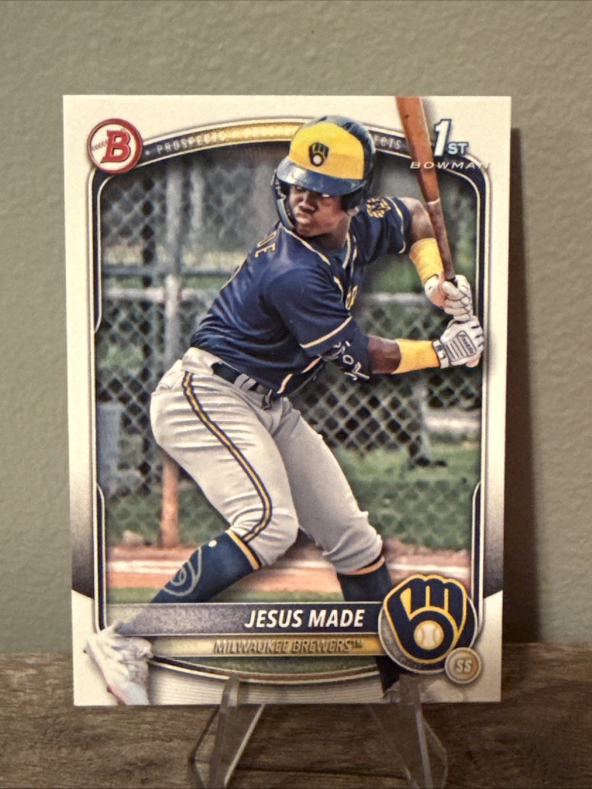Jesus Made 2025 Bowman 1st Paper Prospect #BP-66 Milwaukee Brewers 