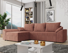 Ecksofa Pakato L Cord Polstersofa Schlaffunktion Bettkasten Wohnzimmer Modern
