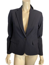NWT Ann Taylor Blue One Button Lined Blazer Size 2
