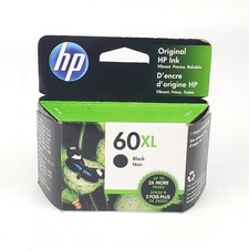 Genuine HP 60XL Black High-Yield Ink Cartridge CC641WN Dated Aug 2023