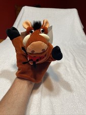 New with Tags Disney The Lion King Pumbaa Warthog Puppet 10" Plush Stuffed Toy
