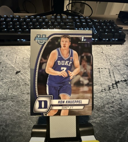 Topps 2024-25 Bowman University Chrome Kon Knueppel Duke 1st Bowman RC #48
