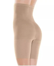 SPANX Assets by Sara Blakely Hi-Waist Mid-Thigh Shaper 166B Nude Sz 3 SHIPS FREE