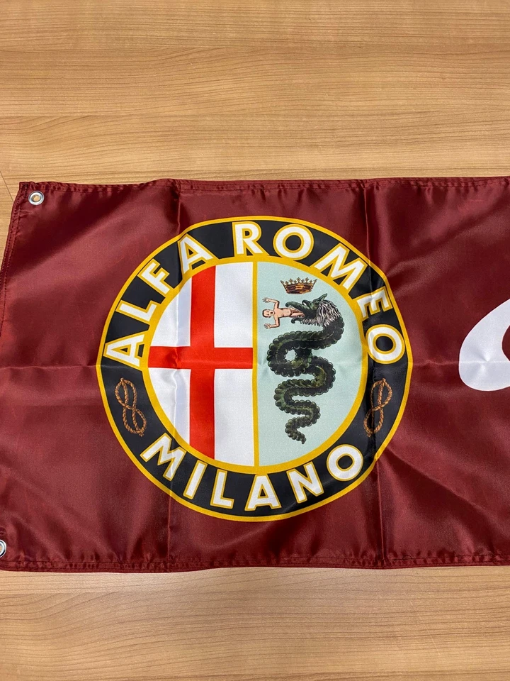 Alfa Romeo Milano Crest – Racing Flag / Banner – 180 × 45 cm (70.8 ×17.7) - Image 3 of 4