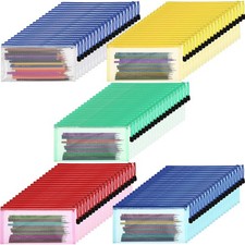 100 Pack Pencil Pouch Bulk Mesh Zipper Cases 9.5x4.5 Inch Clear Holder File