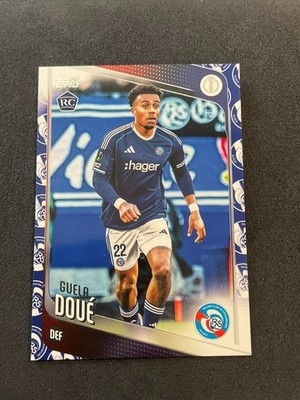 2025-26 Topps UEFA Club #180 Guela Doué RC TEAM LOGO BORDER SSP CASE HIT RARE