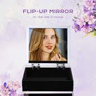 Byootique Makeup Train Case Cosmetic Organizer w/ Mirror Artist Charm — photo 6