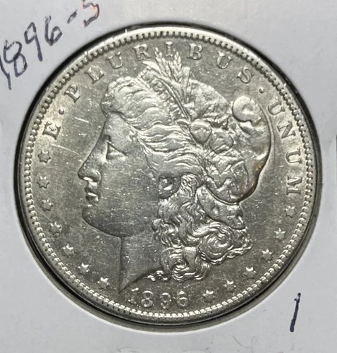 1896-S MORGAN SILVER DOLLAR , XF DETAILS