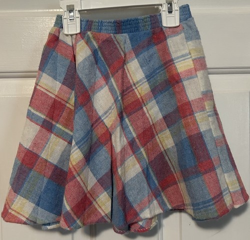 Vintage Winnie The Pooh Plaid Skirt Girls Size 6 Sears Disney Colorful Acrylic - Picture 2 of 4