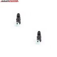 2PCS Aluminum -6AN AN6 to 3/8" Female Quick Connect Fuel Line Adapter Black USA