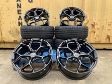 21" AUDI Q5 SQ5 2008-2026 CONCAVE BLACK RS6F DESIGN 9J ALLOY WHEELS X4 + TYRES