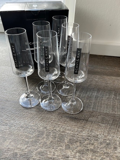 SCAVI & RAY - Sektglas / Prosecco Flute - Neues Design - NEU OVP 6 bis 60 Stück