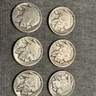 Lot Of 6 Buffalo Nickels 1913 P , 1915 P, 1916 P, 1917 P, 1918 P, 1919 P