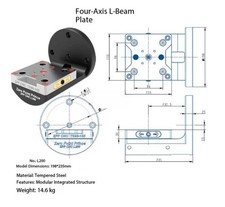 Four-axis L-shaped bridge plate CNC self-centering vise zero-point fixture