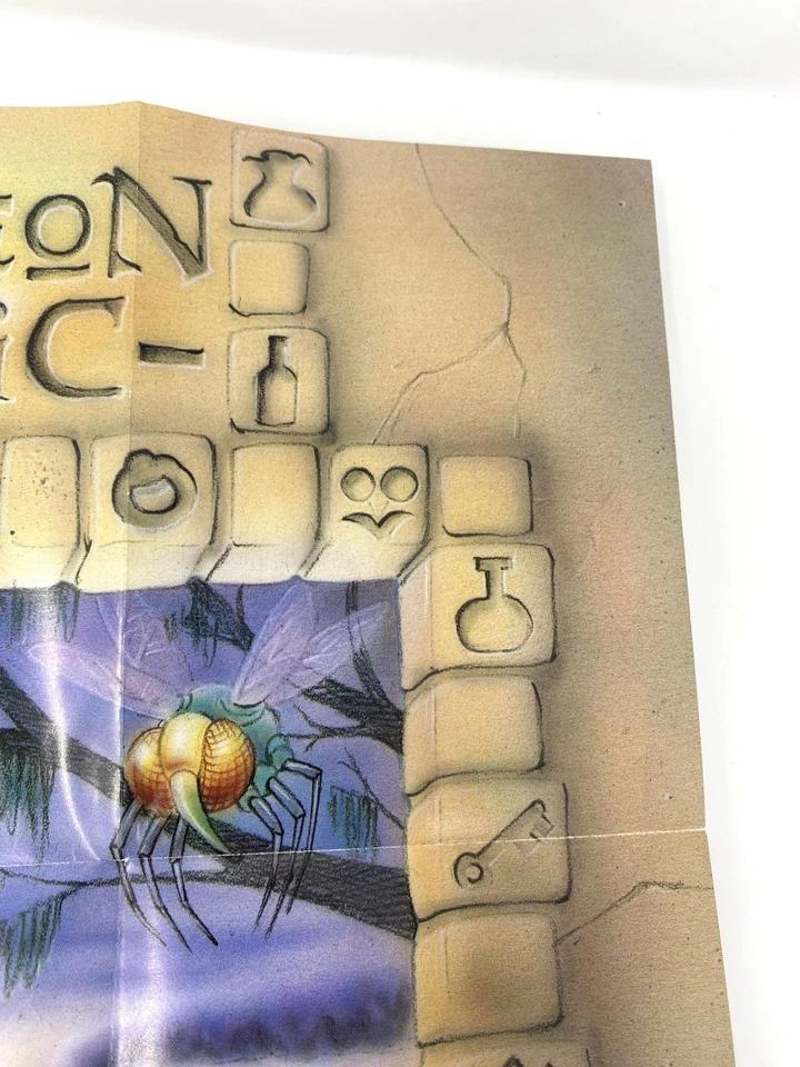 Dungeon Magic: Sword of the Elements NES Pack-In Póster/Mapa Taito Nintendo Foto 4 de 4