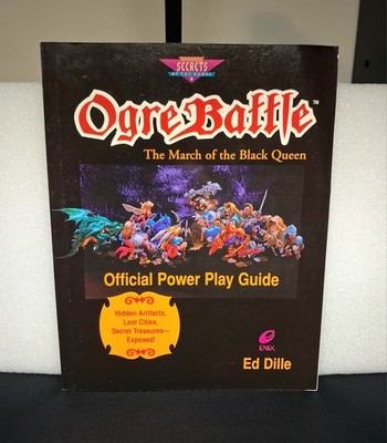 Ogre Battle March of Black Queen Official Power Play Guide SNES Super Nintendo