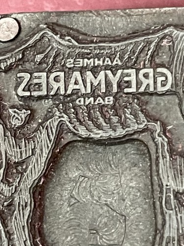 Vintage Masonic Letterpress Printing Cut, Freemason AAHMES Greymares Band - Picture 2 of 6