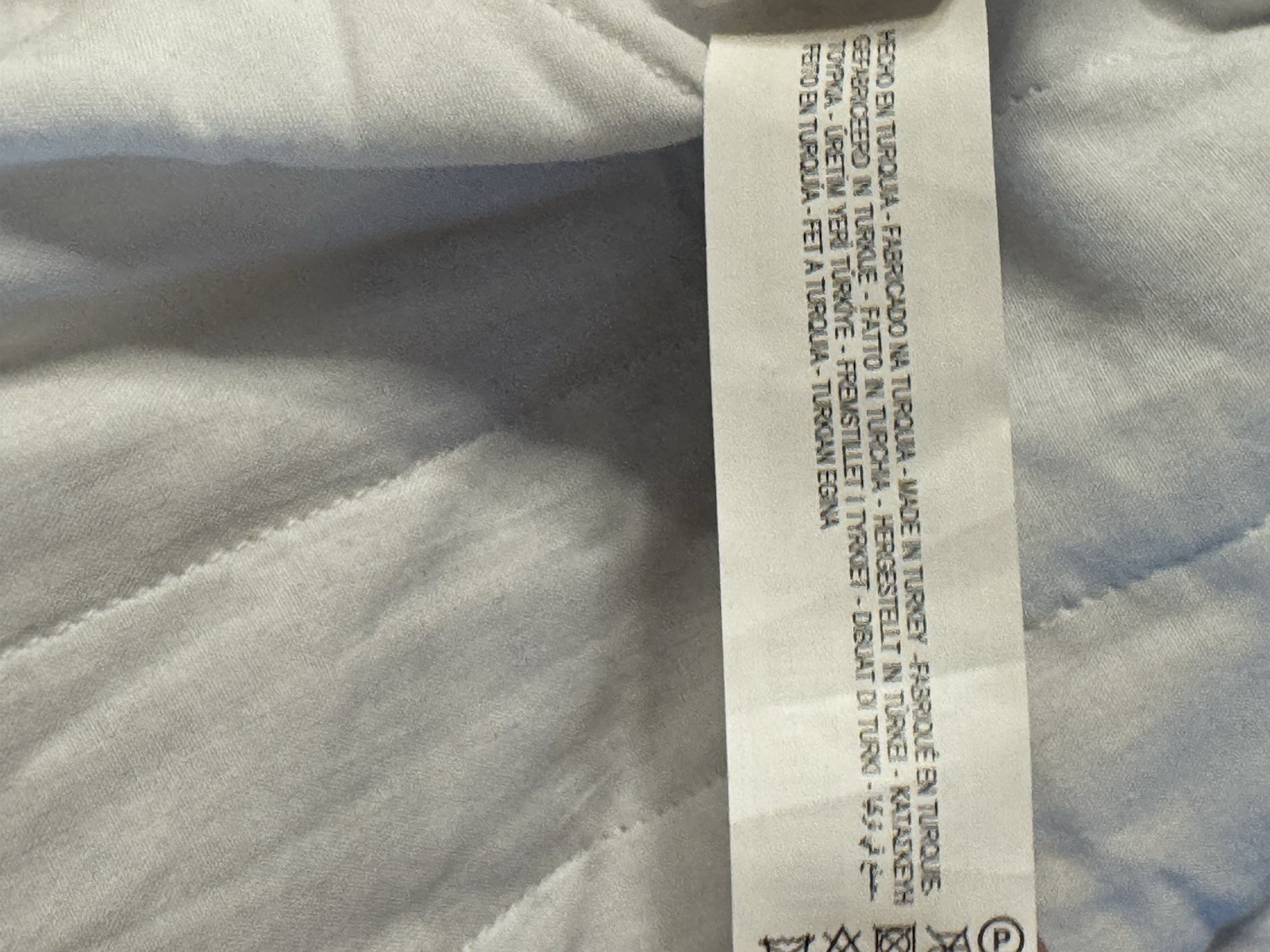 Zara Man XL Blue White Striped Quilted Overshirt Snap Front Shacket Jacket C5 image 9