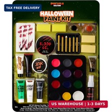 Spooktacular Creations 25 PCS Halloween Family Makeup Kit, 12 Color Special Effe