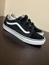 Vans Old Skool V Unisex Hombre/Mujer Negro Blanco Zapatos de Skate Para Hombre Talla Wmn 12.5