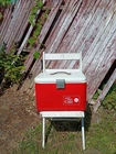Coca-Cola Vintage Metal Cooler Red White