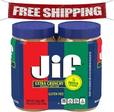 Jif Extra Crunchy Peanut Butter, 48 oz., 2 pk.