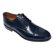 SCARPE DERBY CASUAL UOMO CAMPANILE COLLECTION 909 PELLE BLU ORIGINALE 4 STAG