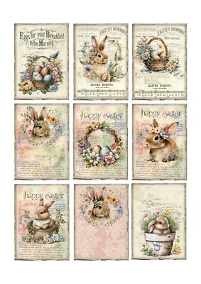 Aufkleber-Möbeltattoo-transparent-Shabby-Vintage-Ostern-Vintage Easter-1386