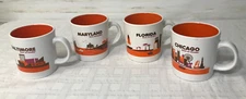 4 Dunkin Donuts CHICAGO MARYLAND FLORIDA BALTIMORE Coffee Mug Cup City Landscape