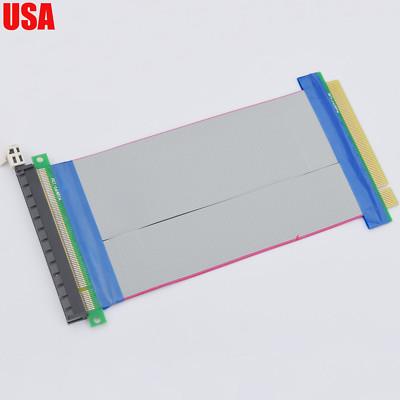 PCI-E 16X PCI-Express Riser Card Extender Cable Flexible Ribbon Ships from Fl