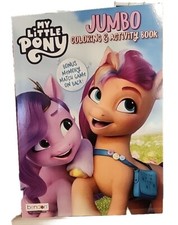 My Little Pony Jumbo Coloring  Activity Book New 40pgs Hasbro Ponies w/bonus