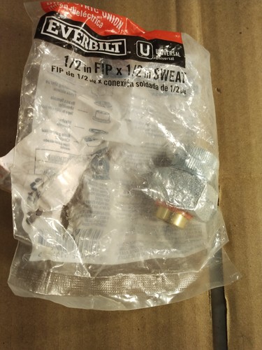 Everbilt 1/2 in. Galvanized Steel FIP x Sweat Dielectric Union