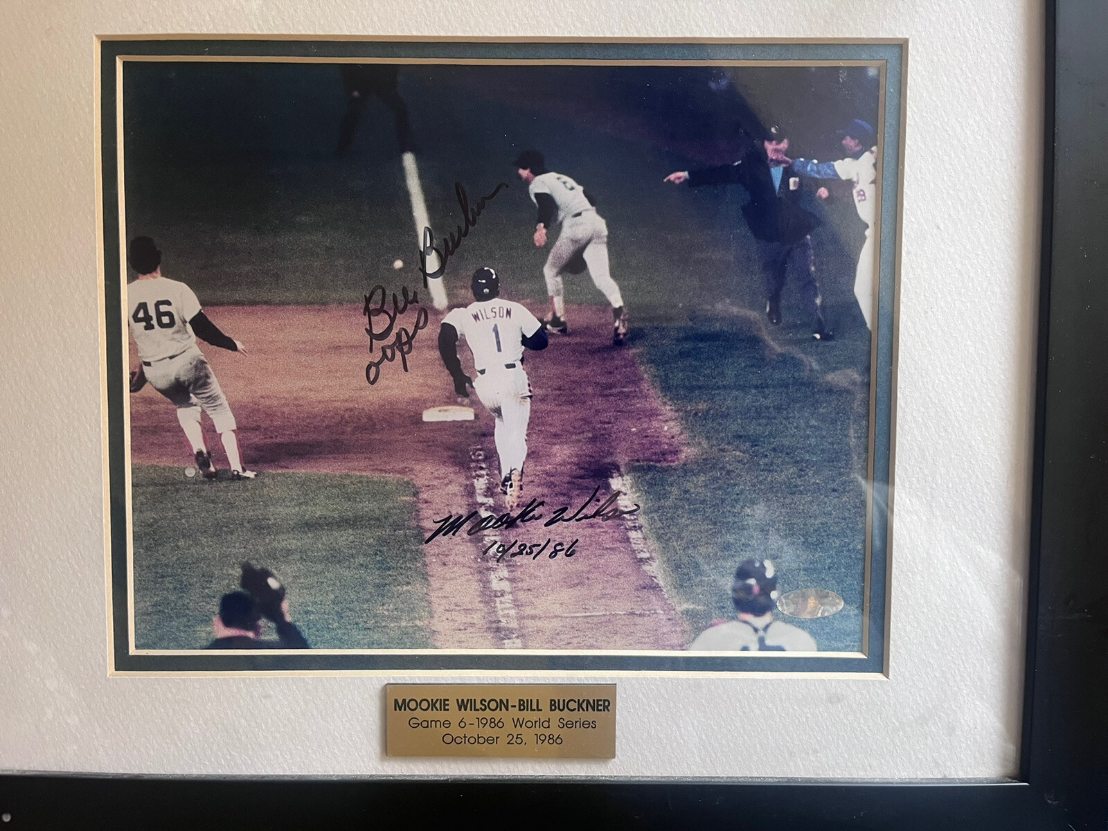 Bill Buckner Autographed Signed Boston Red Sox Mookie Wilson - Game 6 OOPS. 