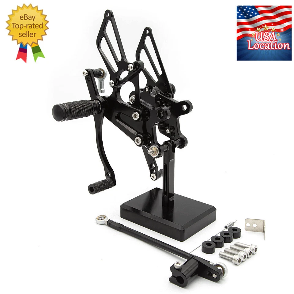 For Honda CBR954RR CBR929RR 2000 2001 2002 2003 FXCNC Rearset Footpegs Pedal Set - Image 2 of 4