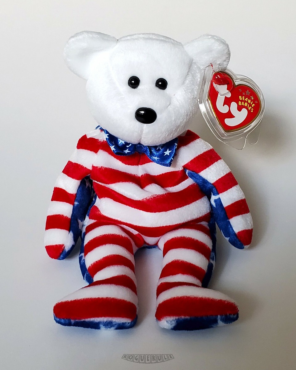 レア！平成レトロ Ty beanie babies 2001/2?製造 Rare Frankenteddy TY Beanie Baby 2001 With Tag Errors-great
